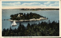 Pumpkin Knob - View from Peaks Island Postcard