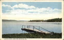 Looking Down Long Lake Bridgton, ME Postcard Postcard