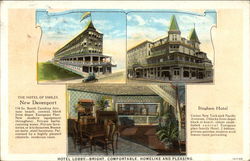 New Davenport and Bingham Hotels Postcard