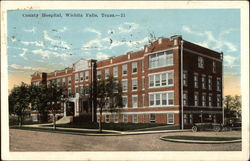 View of County Hospital Postcard