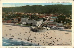 Airplane View, Trails End Waterfront, at the end of the Old Oregon Trail Seaside, OR Postcard Postcard