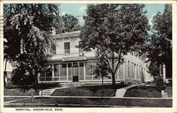 Hospital Greenfield, OH Postcard Postcard