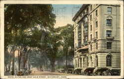 Hotel Elton and West Main Street Postcard