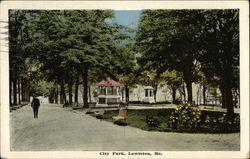 City Park Lewiston, ME Postcard Postcard