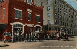 Fire Department No.1 La Crosse, WI Postcard Postcard