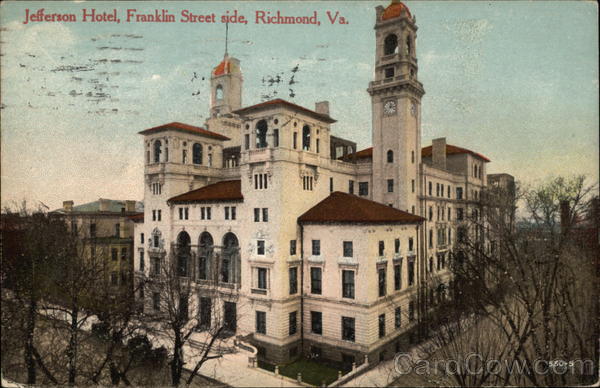 Jefferson Hotel - Franklin Street Side Richmond Virginia