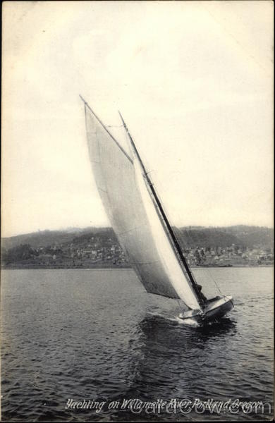Yachting on Willamette River Portland Oregon