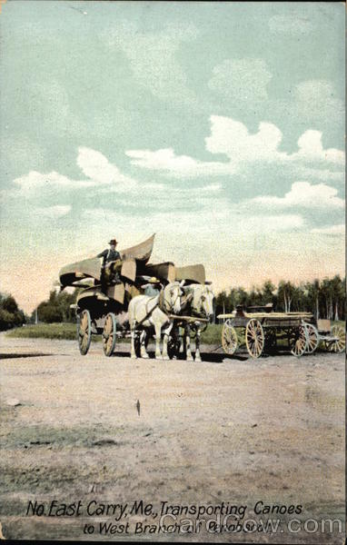 Transporting Canoes to West Branch of Penobscot North East Carry Maine