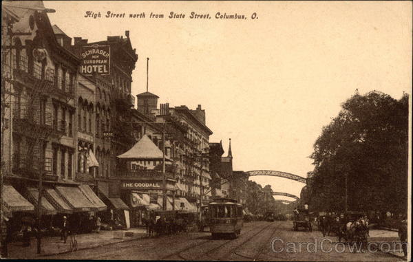 High Street north from State Street Columbus Ohio