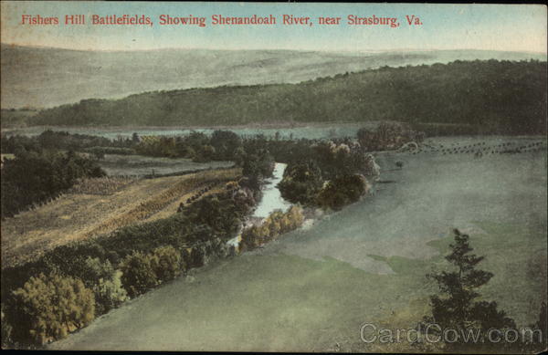 Fishers Hill Battlefields, Showing Shenandoah River Strasburg Virginia
