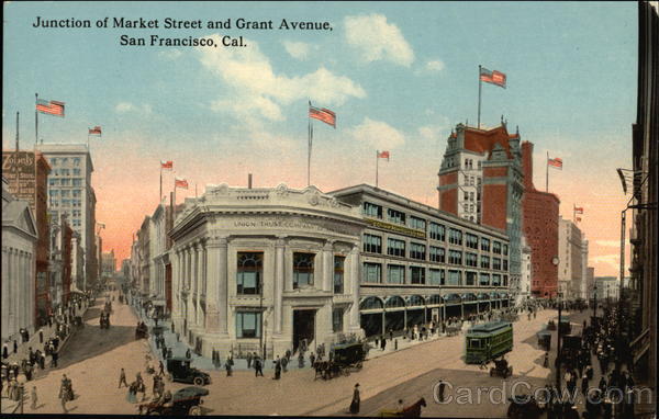 Junction of Market Street and Grant Avenue San Francisco California