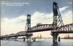 Hawthorne (Madison) Bridge Portland, OR Postcard Postcard