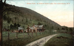 "Hiram Hills" at the Head of Brant Lake New York Postcard Postcard