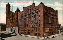 City Hall and Bee Building Omaha, NE Postcard Postcard