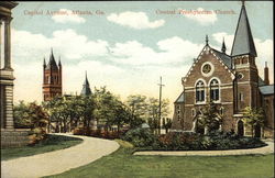 Capitol Avenue - Central Presbyterian Church Postcard