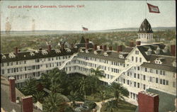 Court at Hotel Del Coronado California Postcard Postcard