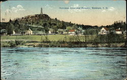 Merrimac River and Pinnacle Hooksett, NH Postcard Postcard