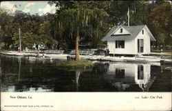Lake - City Park Postcard