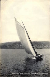 Yachting on Willamette River Postcard