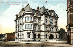 Post Office and Government Building Leavenworth, KS Postcard Postcard