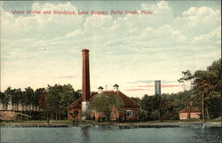 Lake Goguac - Water Works and Standpipe Battle Creek, MI Postcard Postcard