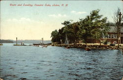 Boats and Landing, Canobie Lake Postcard