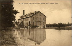 The Old Factor Pond and Urbana Wool Mills Postcard