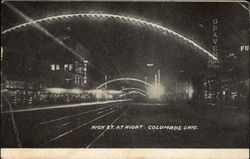 High St. at Night Postcard