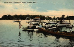 View from Eagle Point, Clark's Lake Postcard