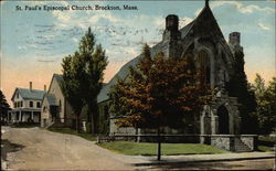 St. Paul's Episcopal Church Brockton, MA Postcard Postcard