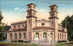 First Methodist Church, Central Avenue and Oak Street Alameda, CA Postcard Postcard