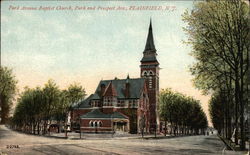 Park Avenue Baptist Church, Park and Propsect Avenue Postcard