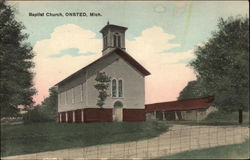 Baptist Church Onsted, MI Postcard Postcard