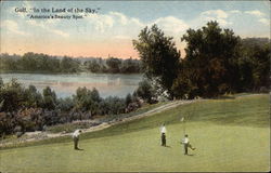 Golf "In the Land of the Sky" Postcard Postcard