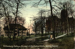 Wittenberg College, Carnegie & Recitation Halls Postcard