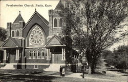 Presbyterian Church Paola, KS Postcard Postcard