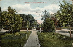 Lafayette Park Norfolk, VA Postcard Postcard