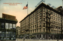 Continental Hotel, 9th & Chestnut Streets Postcard