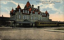 Cameron House and CM & P. Passenger Station La Crosse, WI Postcard Postcard