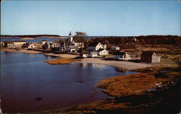 View of Village Popham Beach Maine