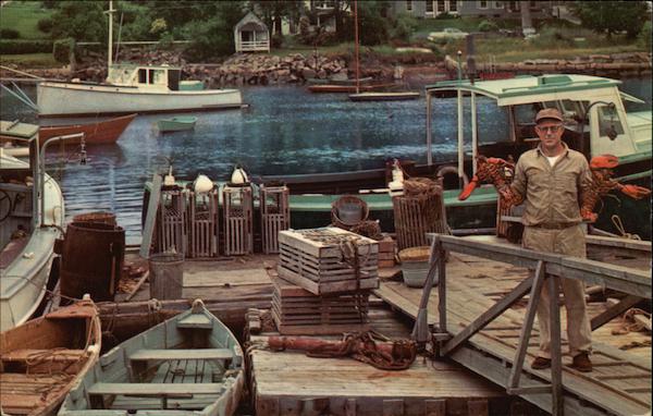 Lobsterman at Annisquam Harbor Gloucester Massachusetts