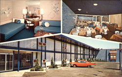 View of City Airport Motel Postcard