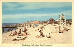 The Beach Along Old Wharf Road Postcard