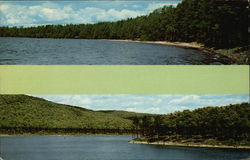 Two Views of a Lake Postcard