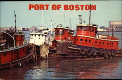 View of Boats in Port Postcard