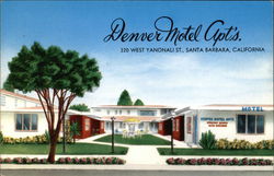 Denver Motel Apartments Santa Barbara, CA Postcard Postcard