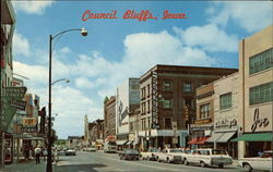 Broadway Street Looking West Postcard