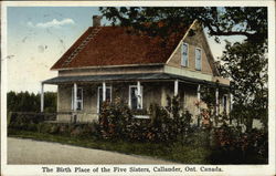 The Birth Place of the Five Sisters Callander, ON Canada Ontario Postcard Postcard