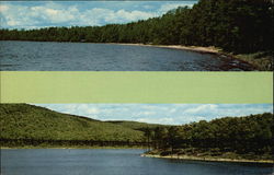 Two Views of a Lake Postcard