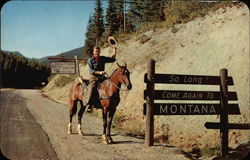 Official Montana Gate of Exit Postcard Postcard
